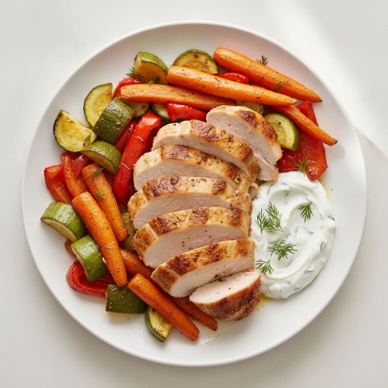 Seared Turkey Breast with Roasted Vegetables