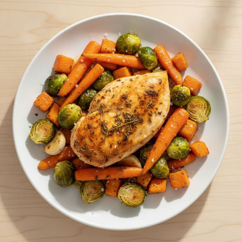 Herb-Roasted Chicken with Roasted Vegetables