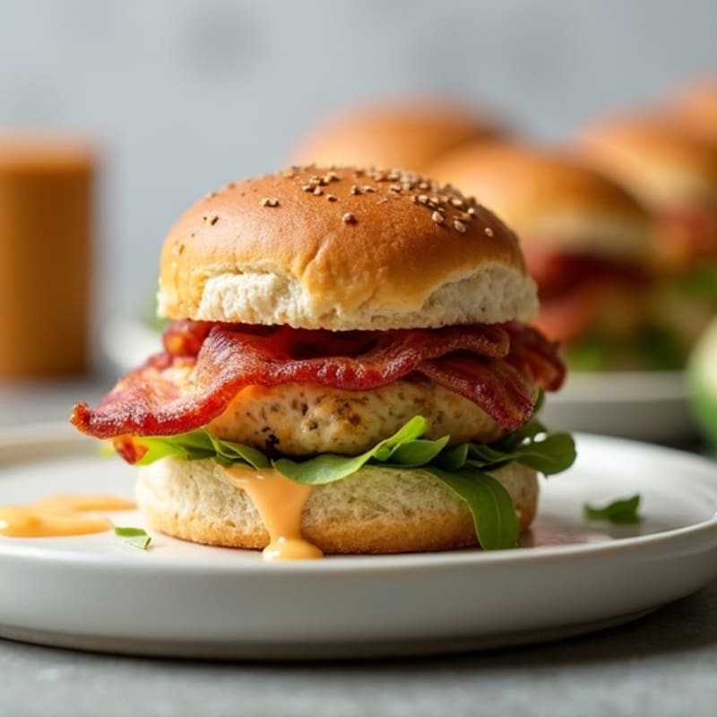 Crispy Bacon-Wrapped Lean Turkey and Creamy Jalapeño Sliders