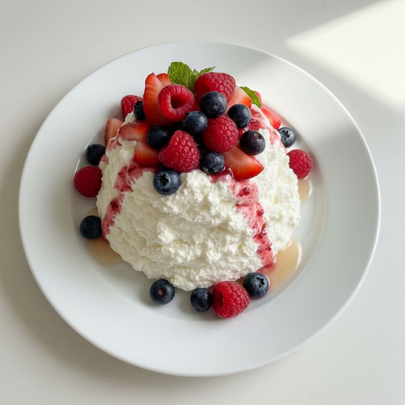 Silky Greek Yogurt Protein Mousse with Mixed Berries