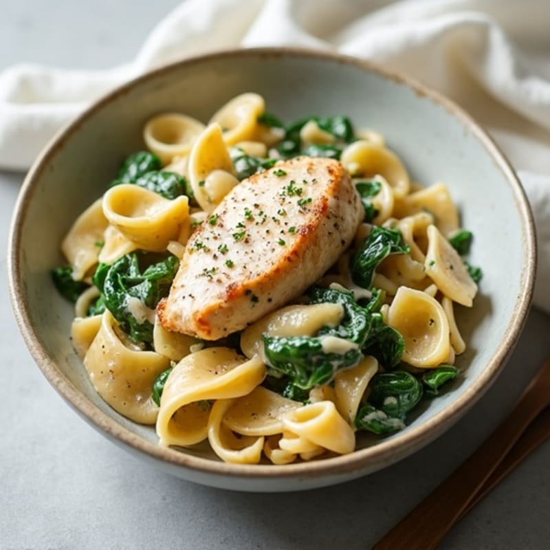 Creamy Chicken and Spinach Pasta