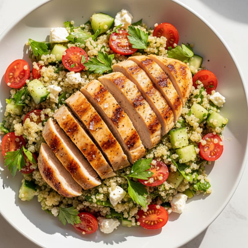 Lemon Herb Chicken and Quinoa Salad