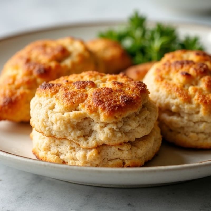 Buttermilk-Marinated Crispy Baked Chicken with Savory Whole Wheat Drop Biscuits