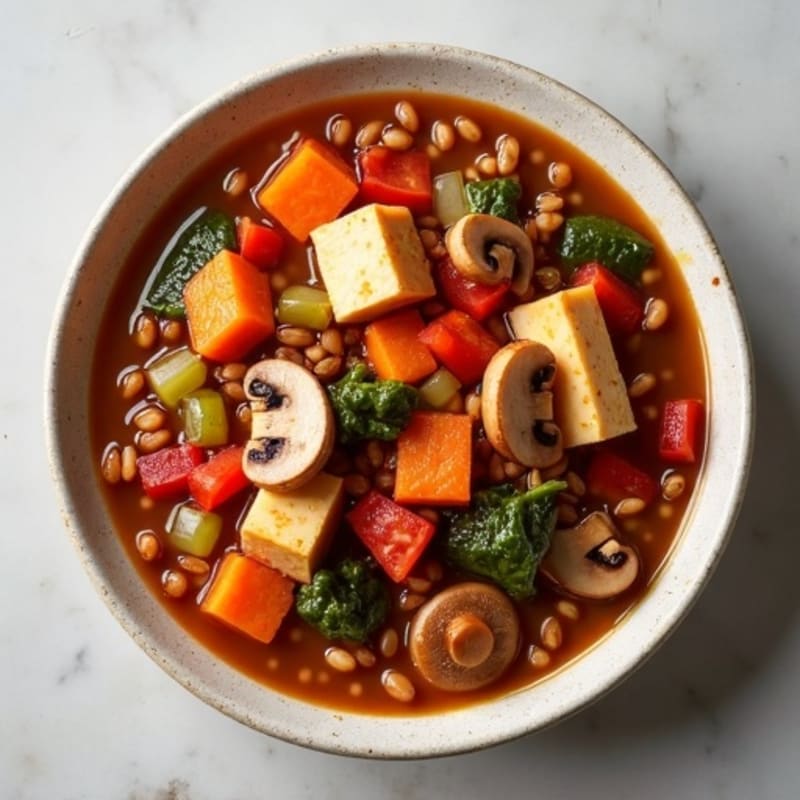 Hearty Mushroom and Vegetable Red Wine Stew