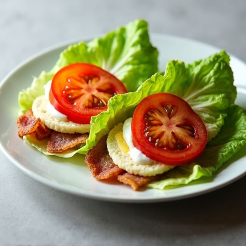 Crispy Turkey Bacon Lettuce Wraps with Fresh Tomato
