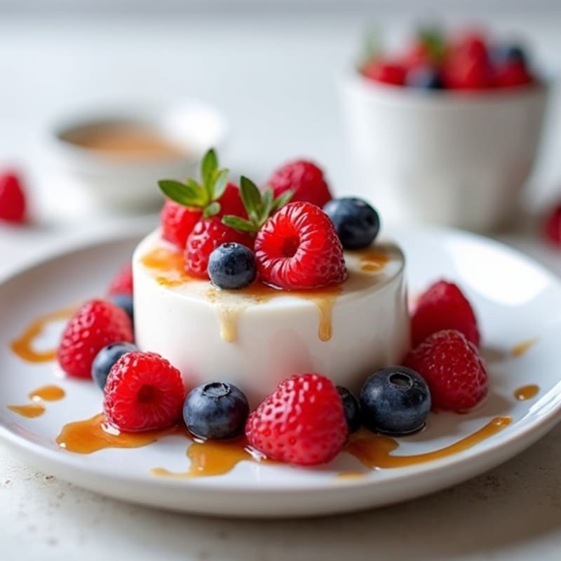 Silky Greek Yogurt Protein Mousse with Berries