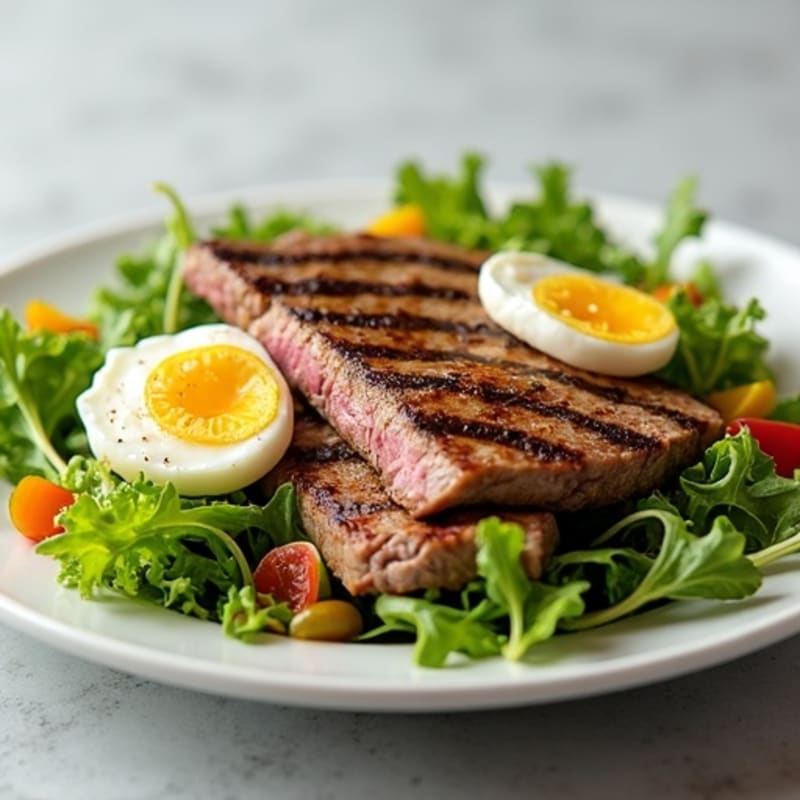 Grilled Steak Salad with Mixed Greens and Citrus Vinaigrette