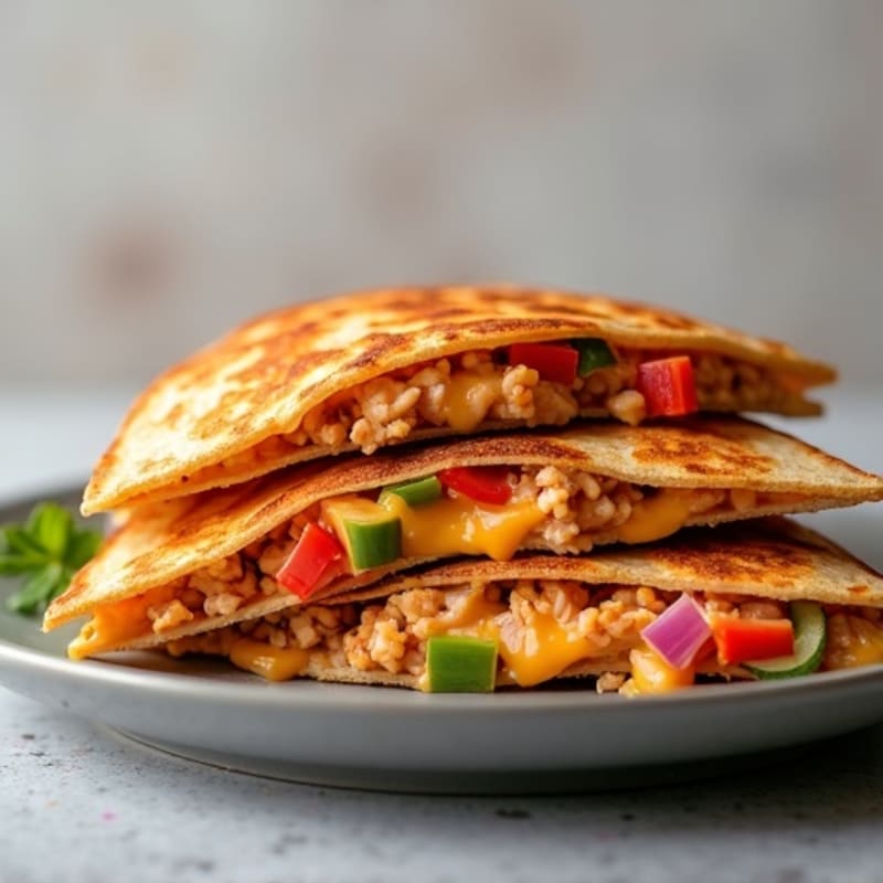 Crispy Whole Wheat BBQ Chicken Quesadilla