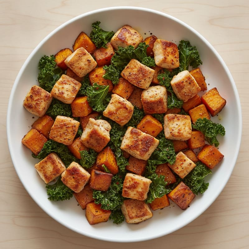 Roasted Chicken Sweet Potato Bowl
