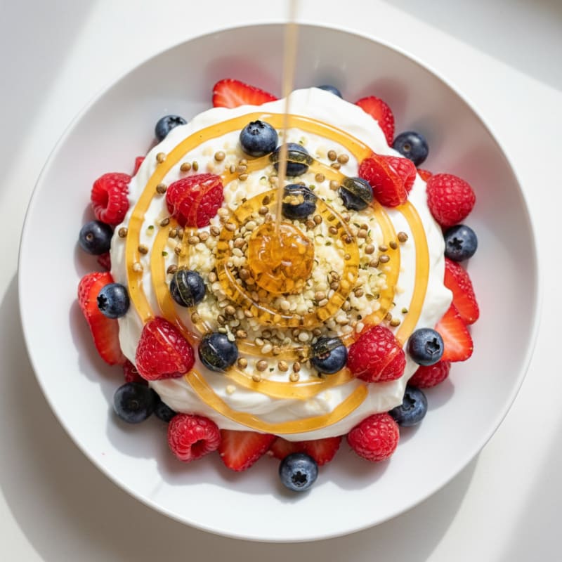 Creamy Protein Yogurt Parfait with Mixed Berries