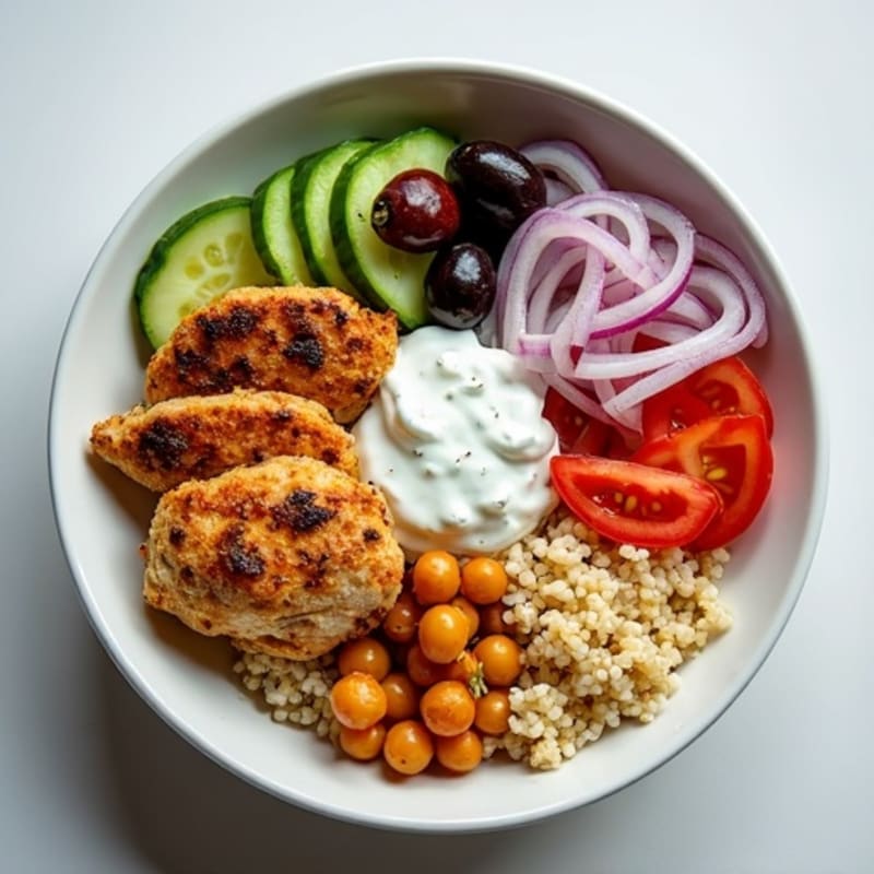 Crispy Roasted Chickpea Mediterranean Bowl