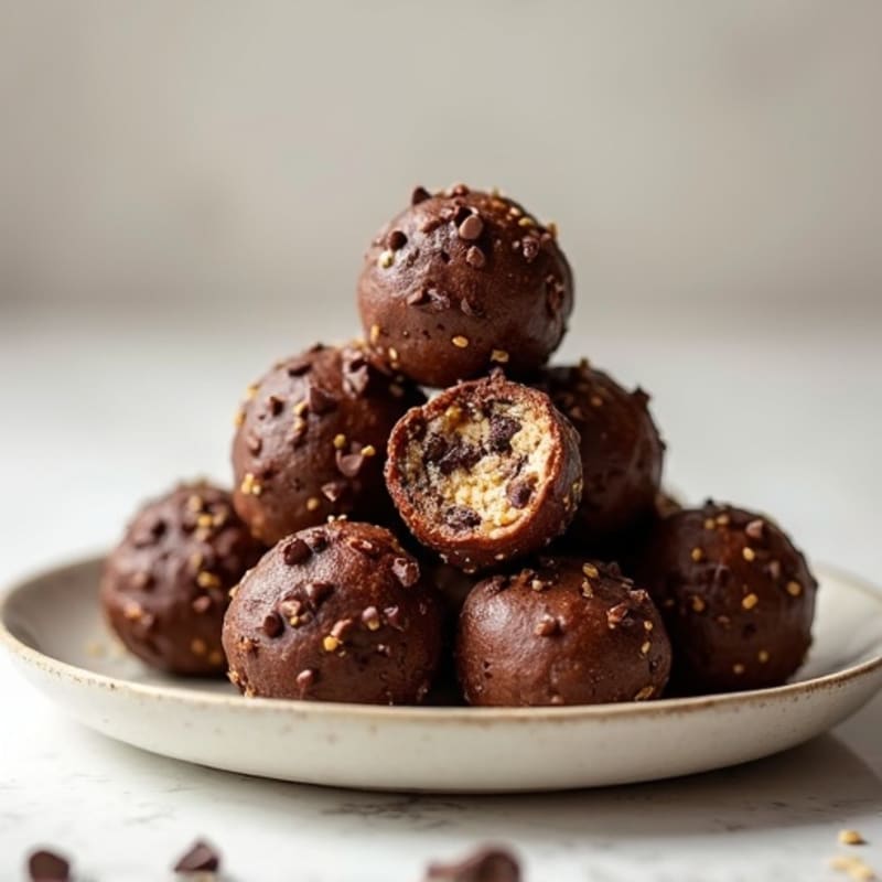 No-Bake Dark Chocolate Almond Protein Bites