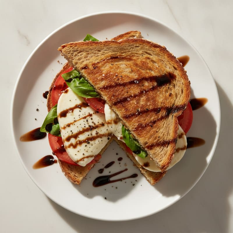 Grilled Caprese Sandwich with Balsamic Glaze