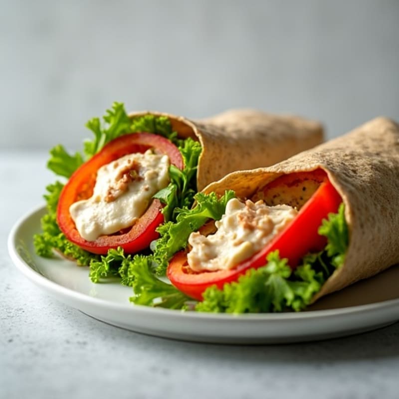 Lean Turkey & Crisp Veggie Whole Wheat Wrap with Zesty Herb Dressing