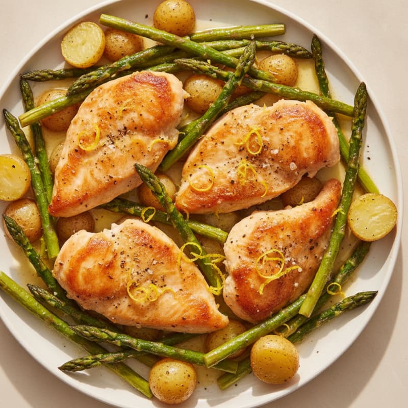 Sheet Pan Lemon Herb Chicken and Asparagus