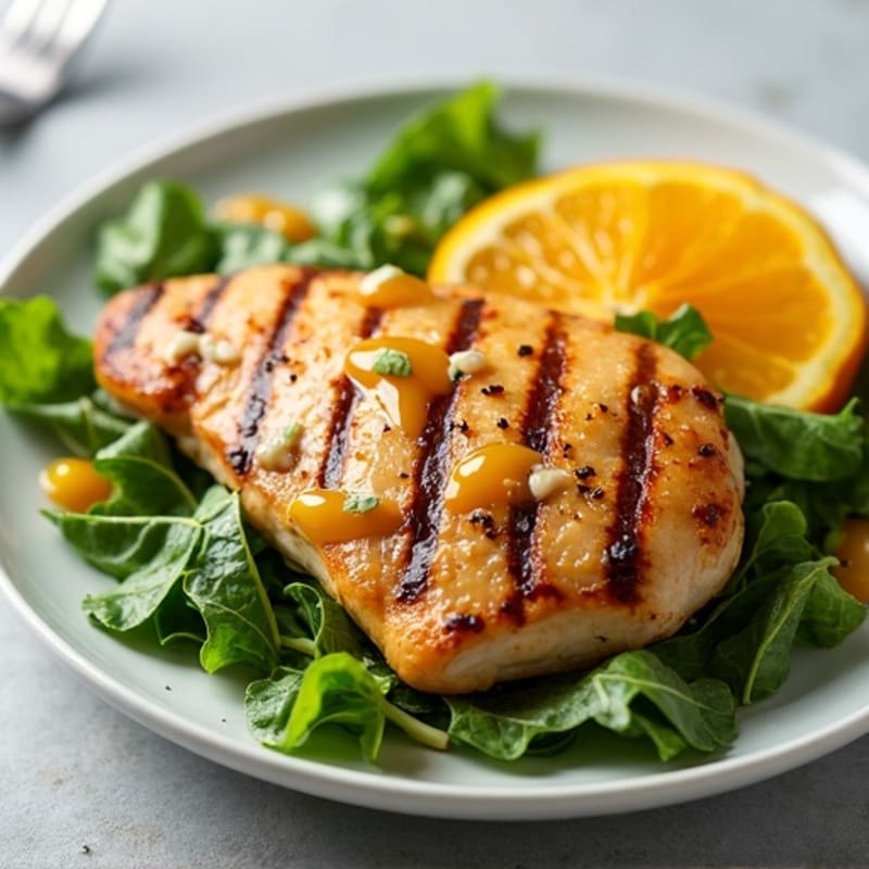 Grilled Chicken Breast over Mixed Greens with Citrus Vinaigrette