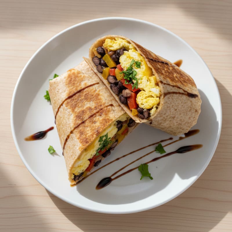 Hearty Breakfast Burrito with Scrambled Eggs