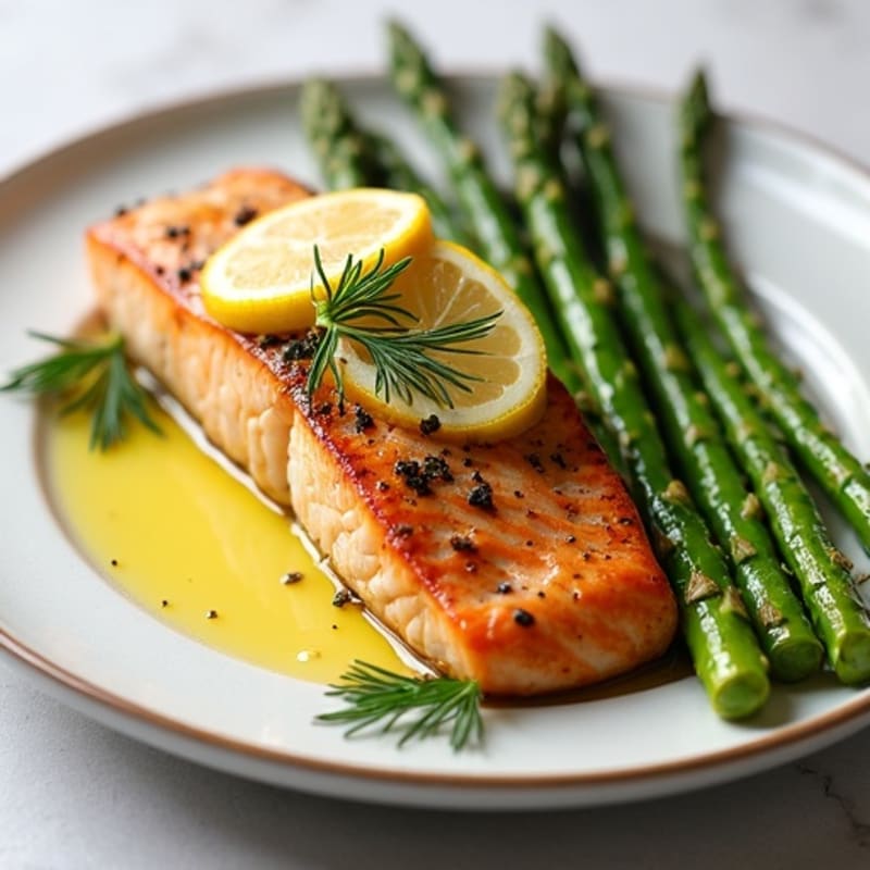 Lemon-Herb Baked Salmon with Roasted Asparagus