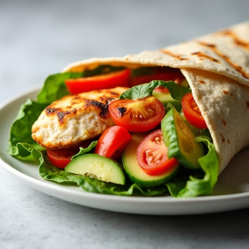 Grilled Chicken and Fresh Veggie Wrap