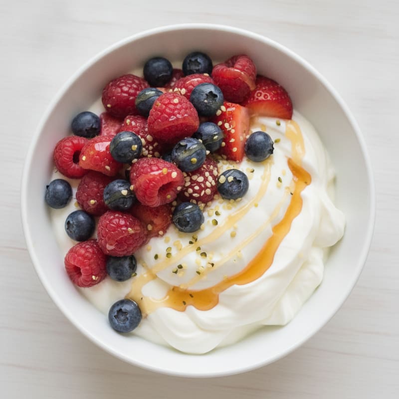 Creamy Greek Yogurt Protein Parfait with Berries