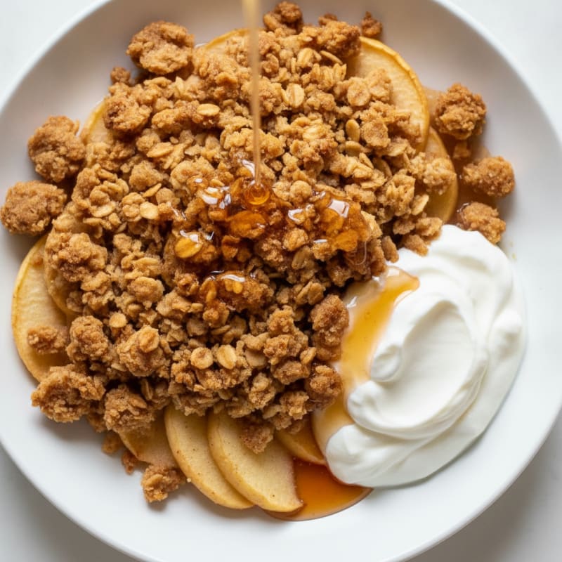 Baked Apple Crumble with Oat Topping
