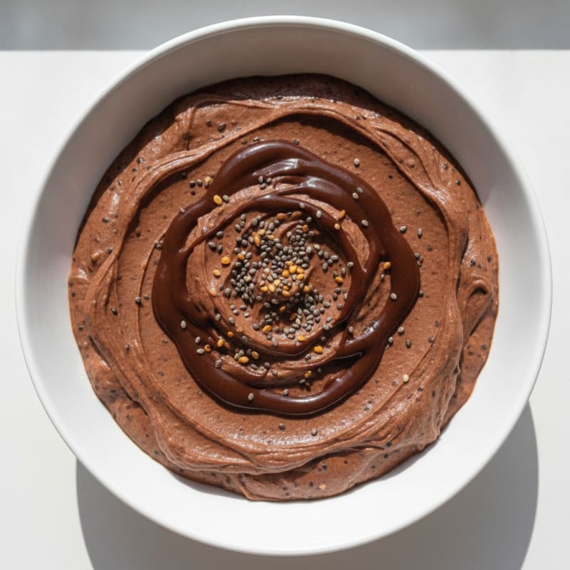 Chocolate Protein Mousse with Chia Seeds