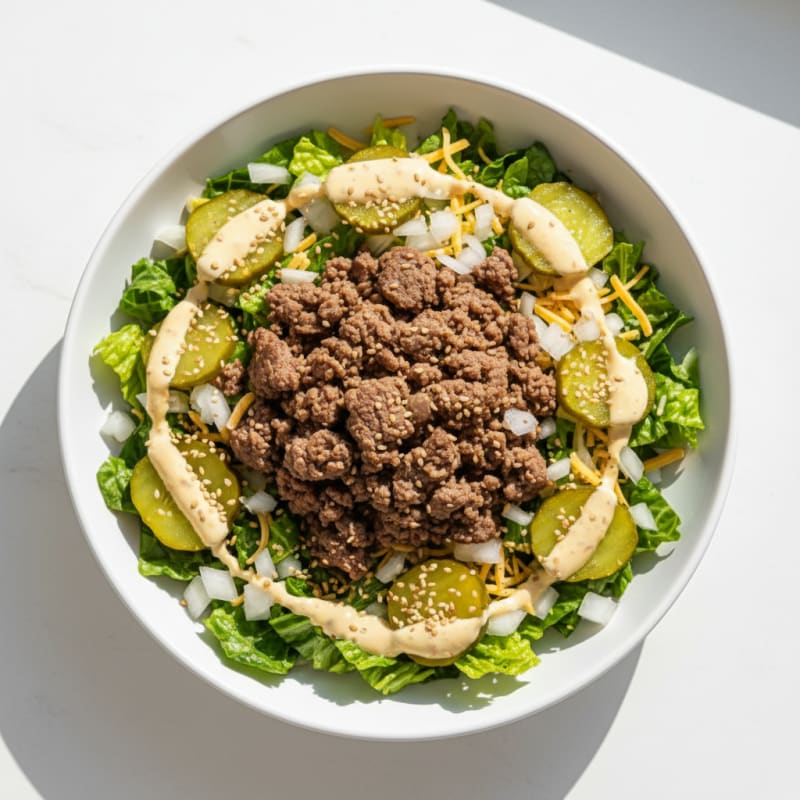 Protein-Packed Big Mac Bowl