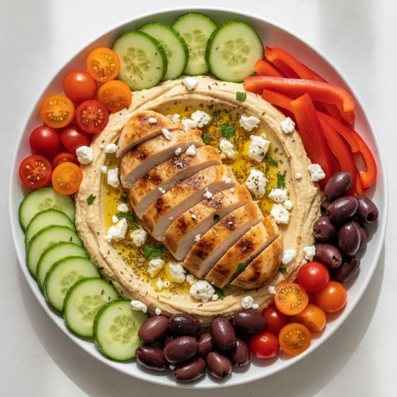 Mediterranean Hummus Vegetable Platter