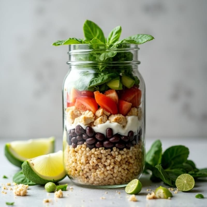 Protein-Packed Mason Jar Quinoa Bowl