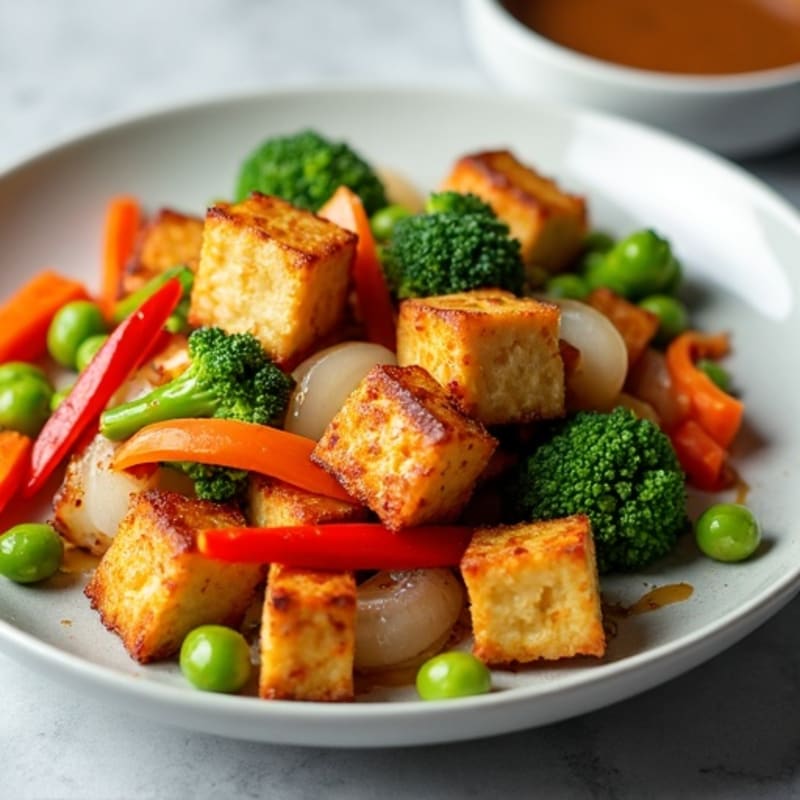 Crispy Tofu and Fresh Vegetable Stir Fry
