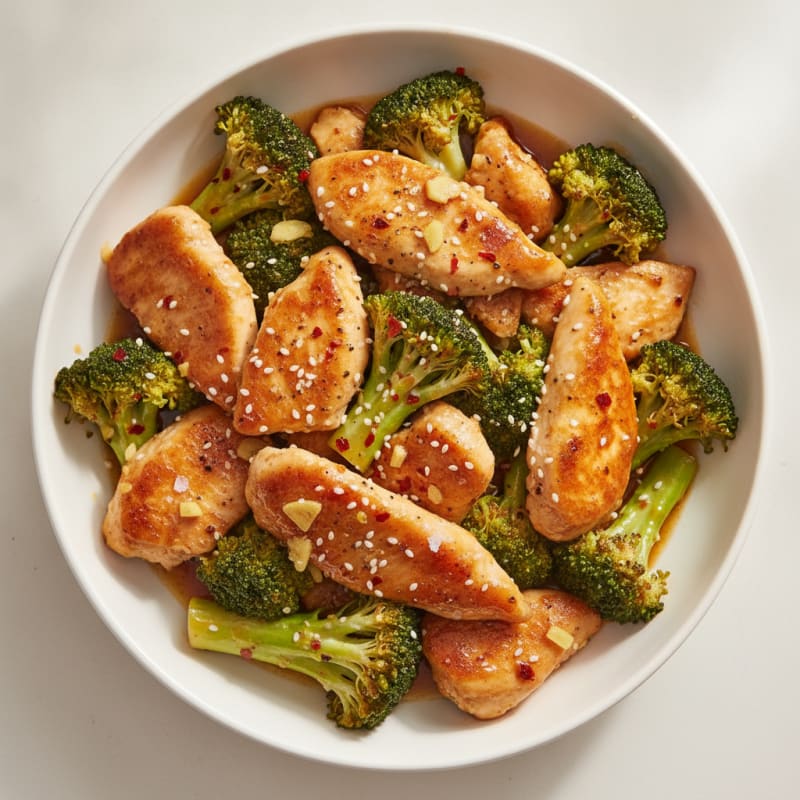 Honey-Garlic Chicken and Broccoli Bowl