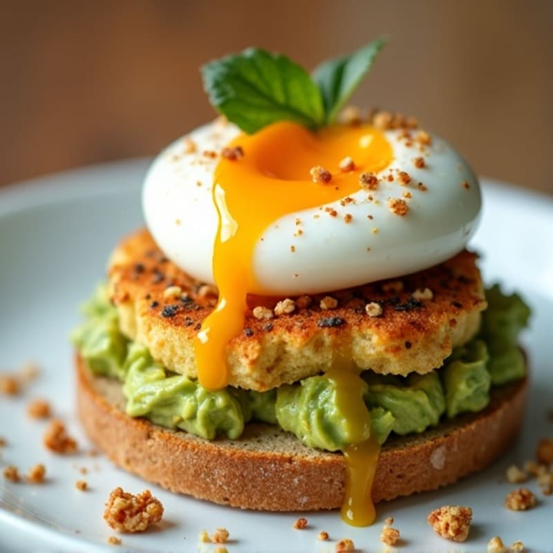 Jammy Egg Avocado Toast with Everything Bagel Seasoning