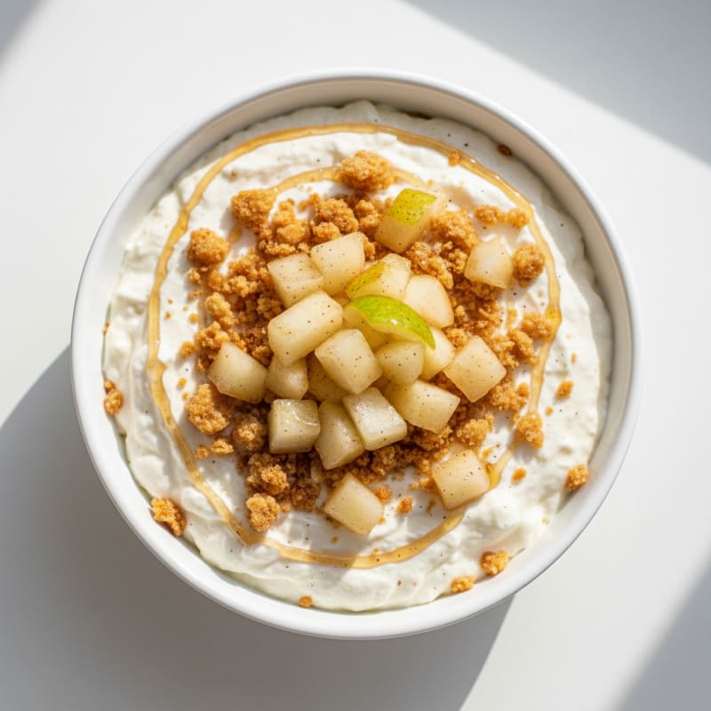 Protein Greek Yogurt Mousse with Rice Cracker Crumble