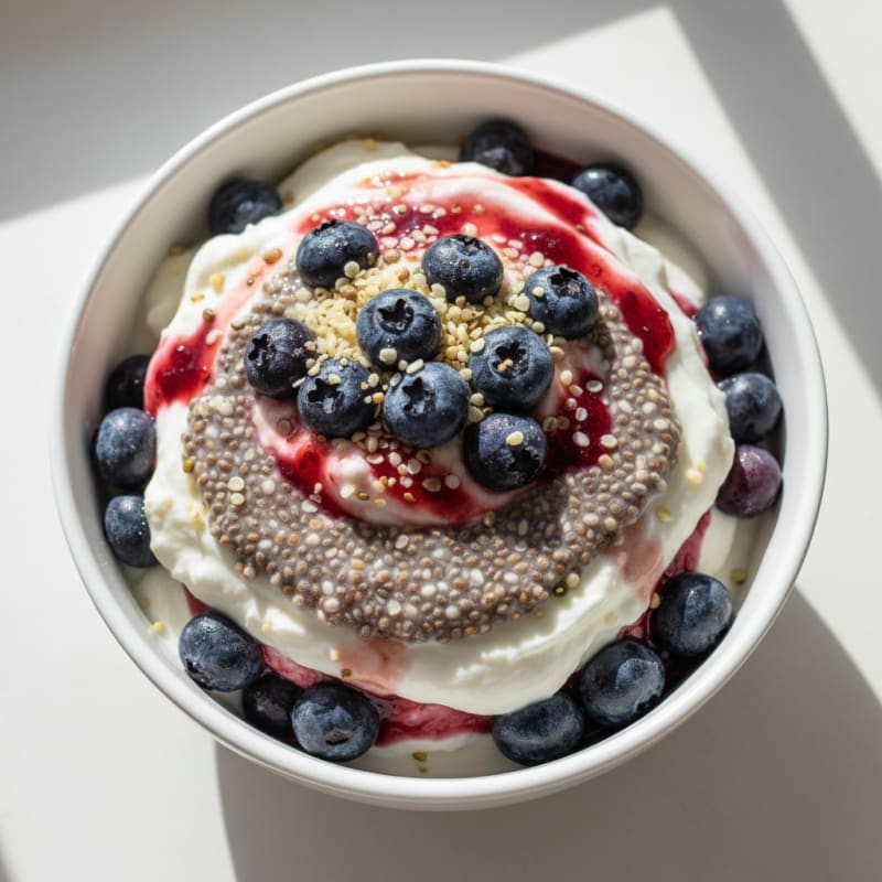 Creamy Coconut Chia Berry Parfait