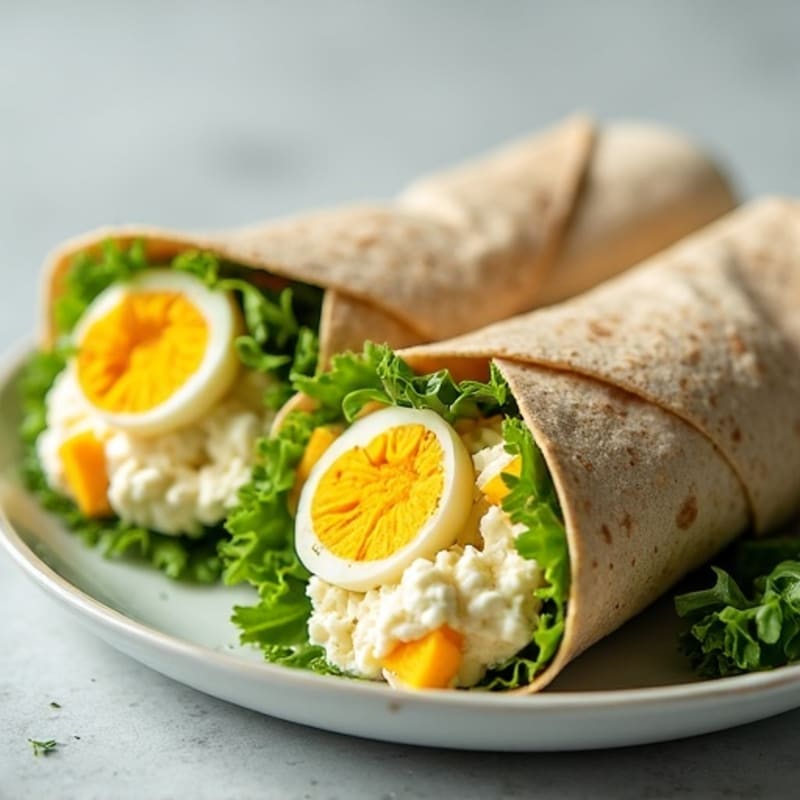 Healthy Creamy Dill Egg Salad Wraps