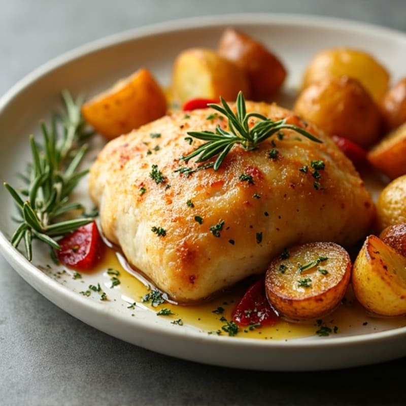 Crispy Herb-Roasted Potato and Chicken Sheet Pan Dinner