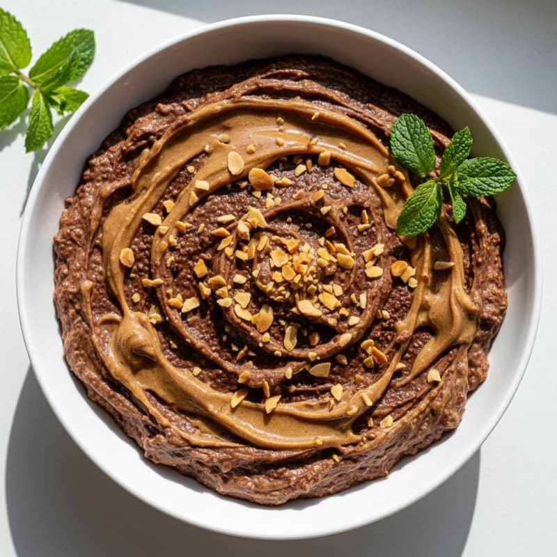 Creamy Cottage Cheese Protein Pudding with Cocoa and Almond Butter
