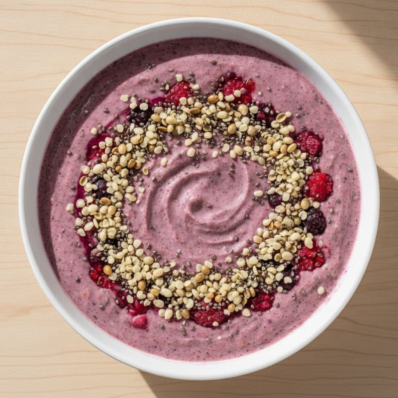 Silky Tofu Berry Protein Smoothie Bowl