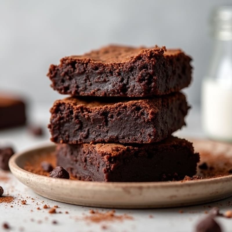 Dark Chocolate Black Bean Fudgy Brownies
