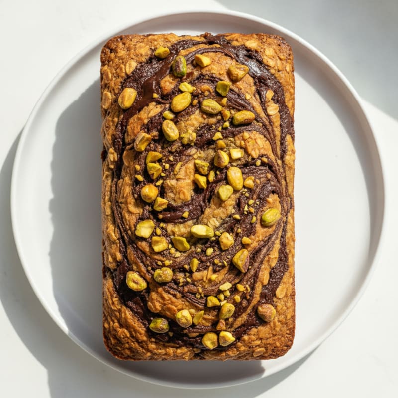 Chocolate Pistachio Swirl Loaf