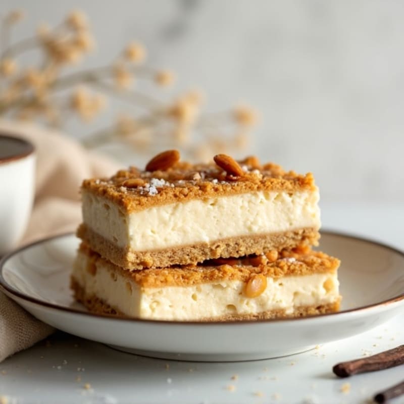 Protein-Packed Vanilla Bean Cheesecake Bars
