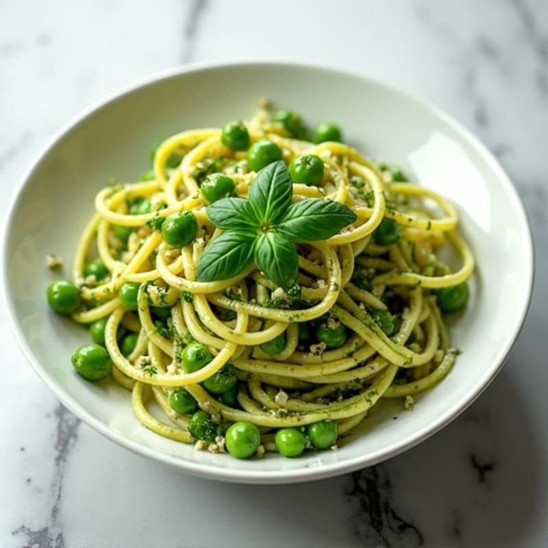 Creamy Vegan Basil Pesto Zucchini Noodles