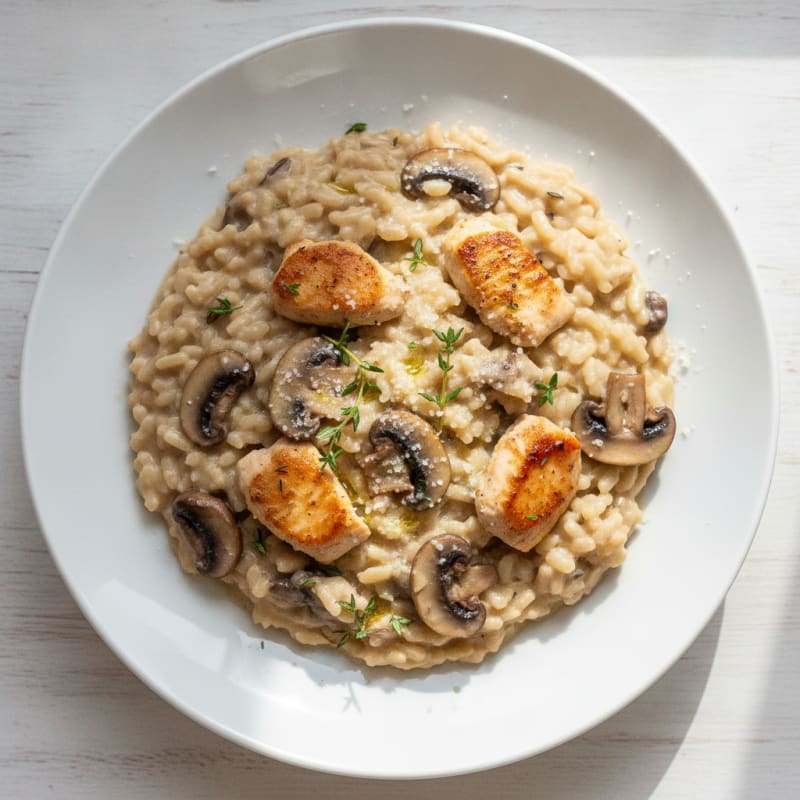 Creamy Mushroom Risotto with Parmesan