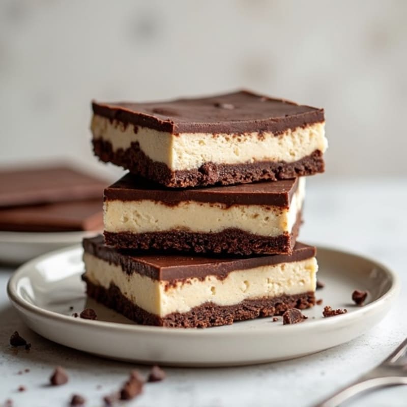 Protein-Rich Dark Chocolate Greek Yogurt Cheesecake Bars