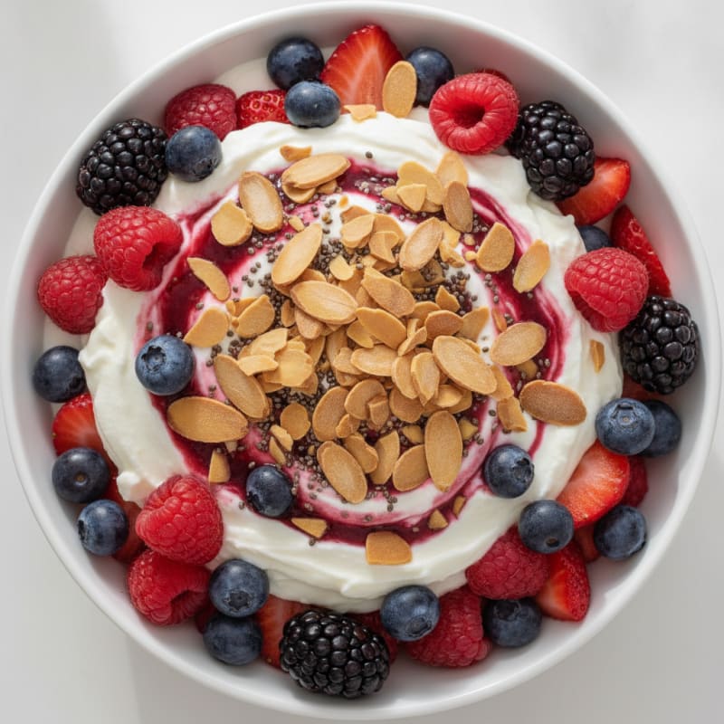 Creamy Greek Yogurt Protein Parfait with Mixed Berries