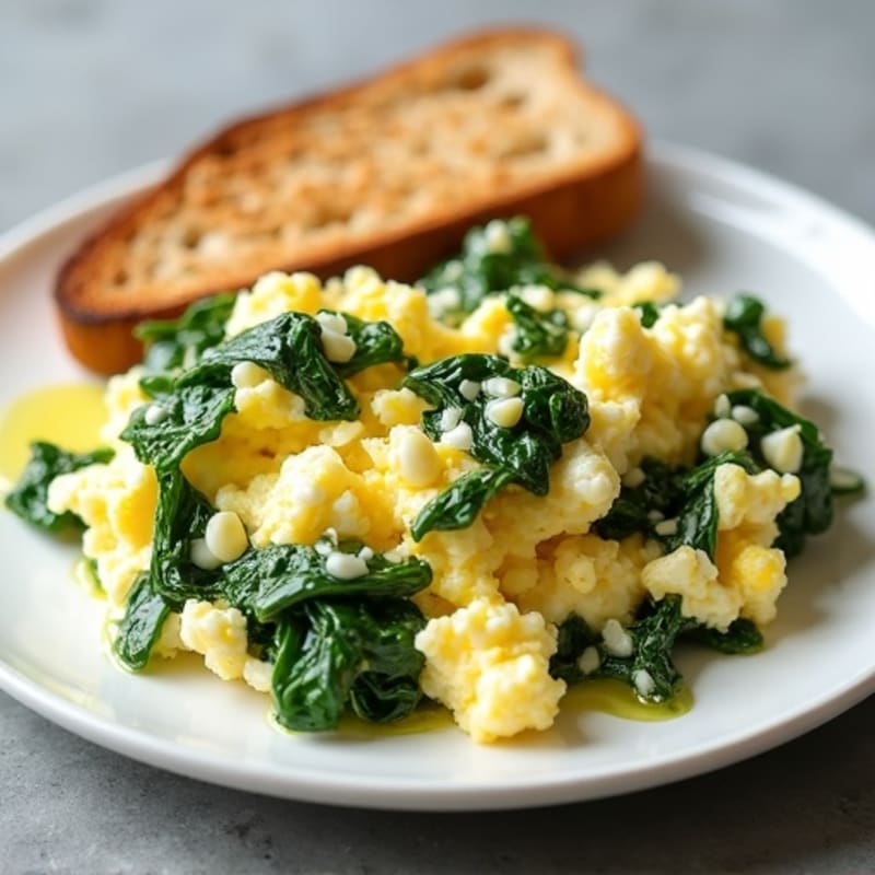 Egg White and Cottage Cheese Scramble with Spinach