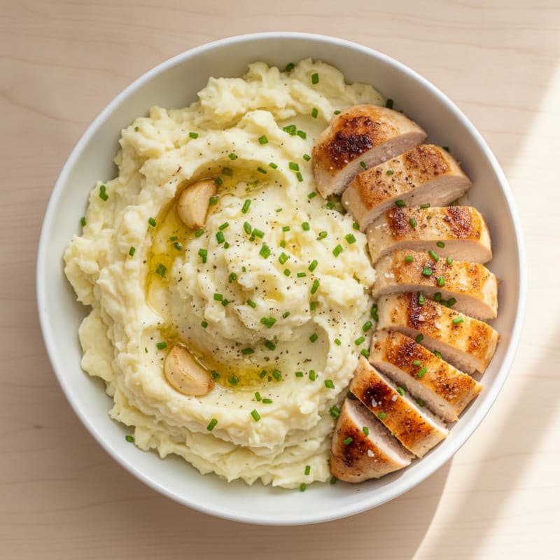 Buttery Garlic Parmesan Mashed Potato Bowl
