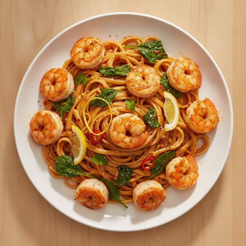 Spicy Calabrian Chili Shrimp Linguine