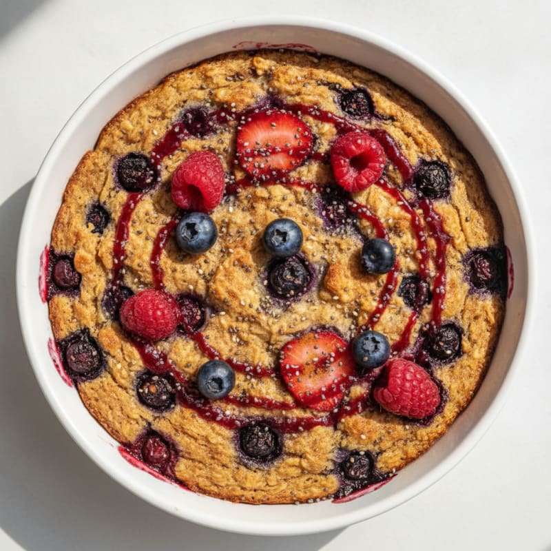 High-Protein Berry Baked Oatmeal