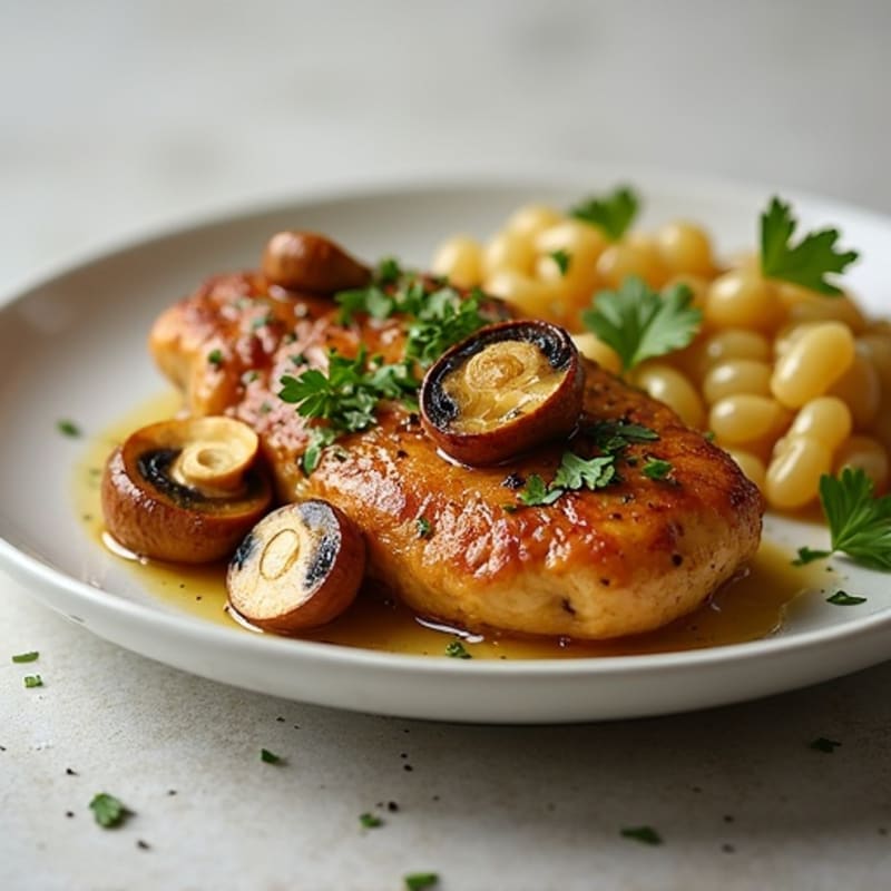Garlic Butter Pan-Roasted Mushrooms